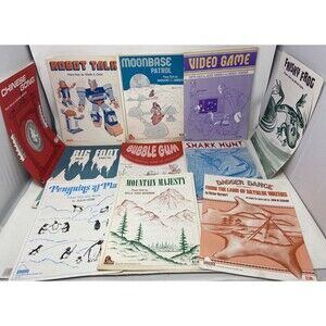 Lot Of 11 Vintage Schaum Piano Solo Sheet Music Books - Video Game, Shark Hunt